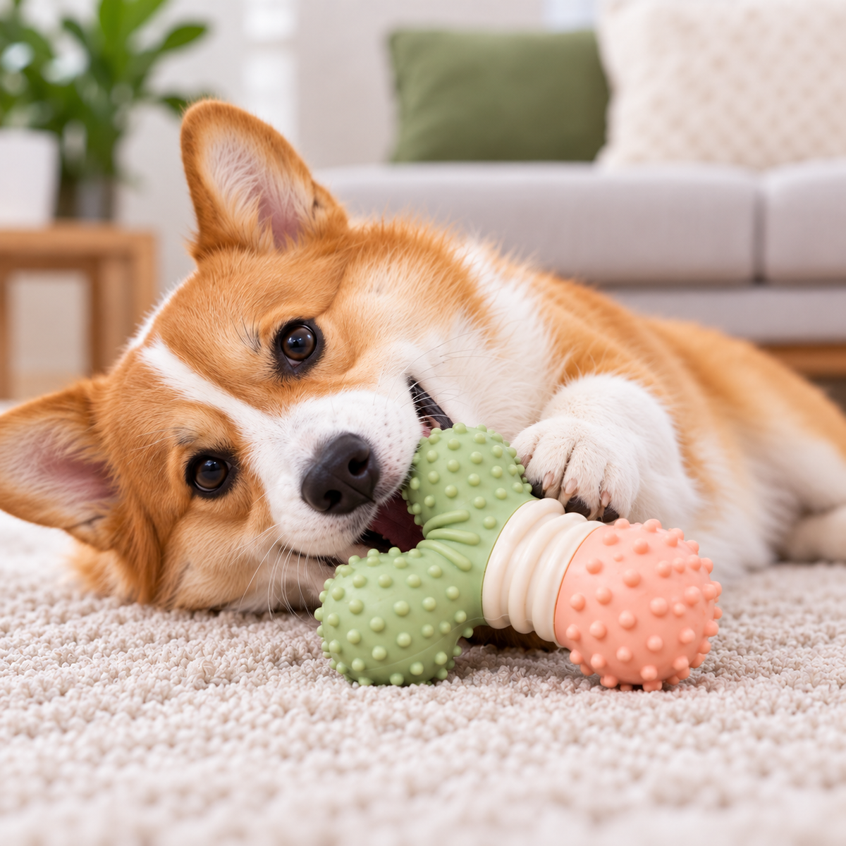 Orbit Bounce Textured Dog Chew Toy