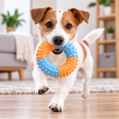 Orbit Bounce Textured Ring Dog Toy