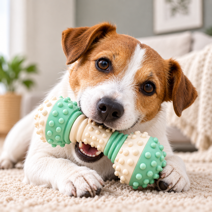 Orbit Bounce Textured Dumbbell Dog Toy