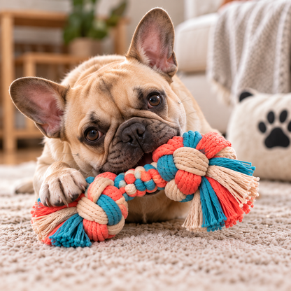 ColorPop Double-Knot Rope Dog Toy