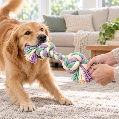 ColorPop Double-Knot Rope Dog Toy