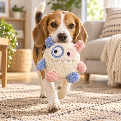 BumpyPaw Plush Monster Dog Toy
