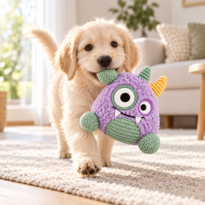 BumpyPaw Multi-Texture Plush Dog Toy