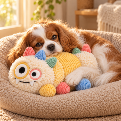 BumpyPaw Long Plush Monster Dog Toy